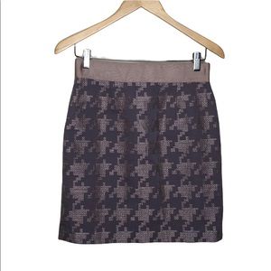 COPY - ANN TAYLOR LOFT Mauve Houndstooth skirt | 2P